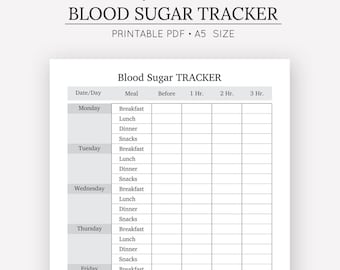 Blood sugar tracking chart pdf