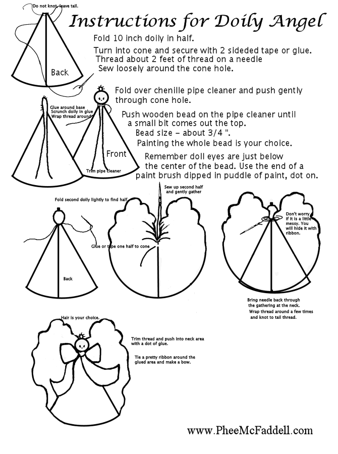 paper christmas angel instructions