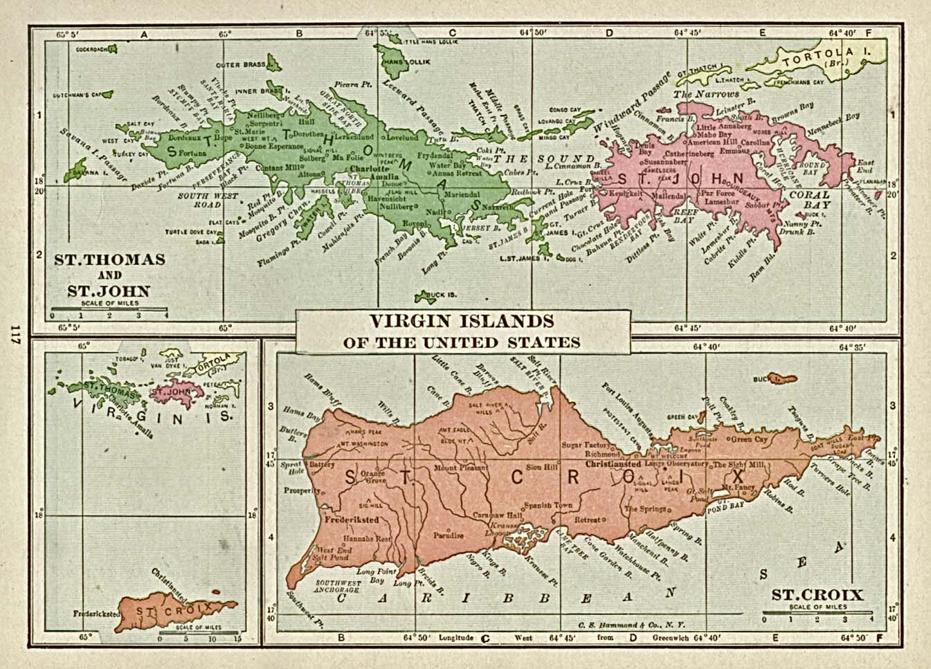 Us virgin islands map pdf