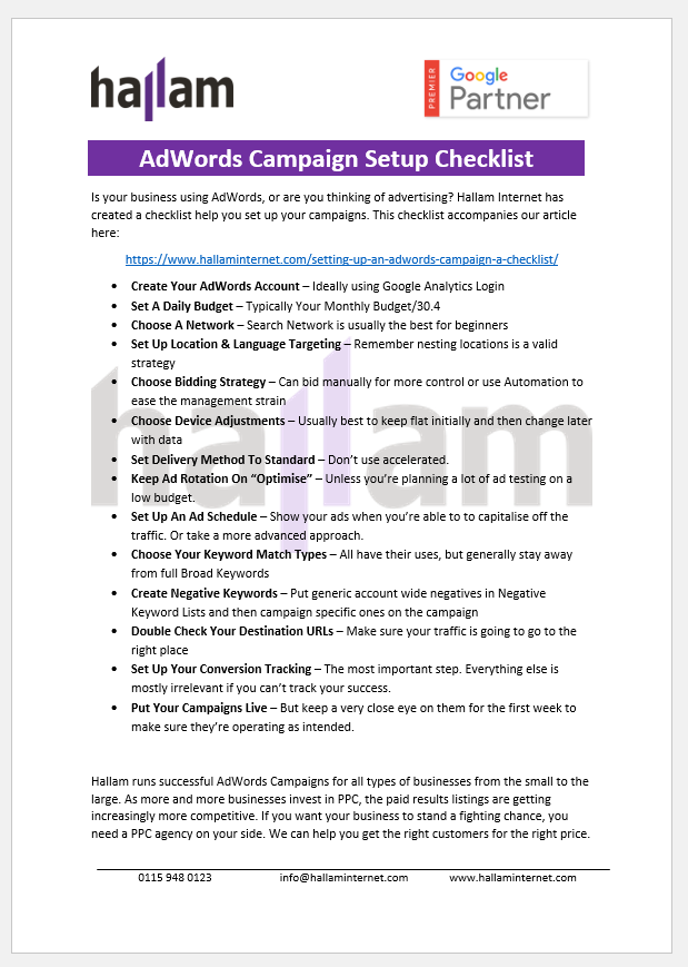 62 points google analytics setup checklist pdf