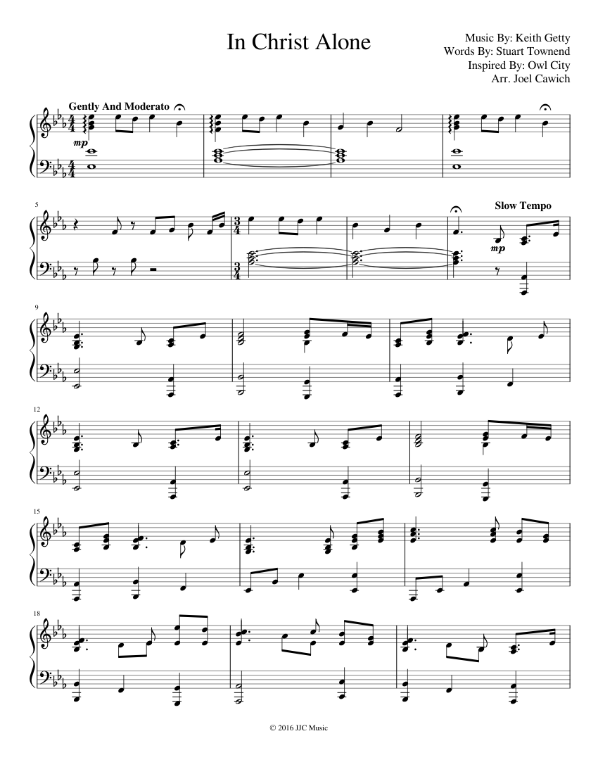 In christ alone violin sheet music pdf