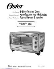oster toaster oven 6058 instruction manual