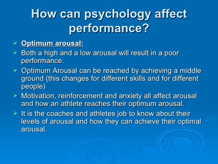 Effects of anxiety on sports performance pdf