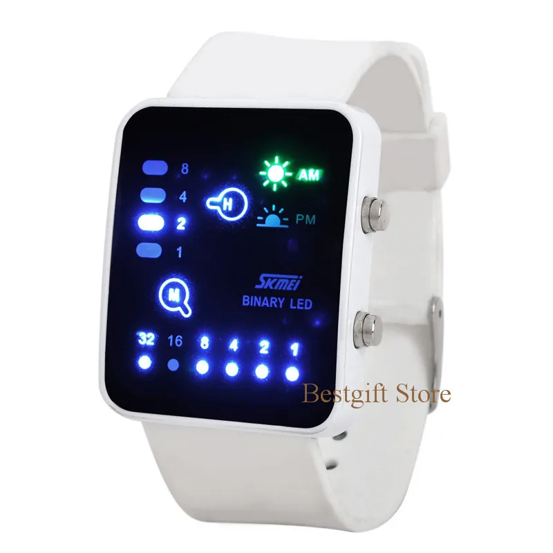 skmei binary led watch manual