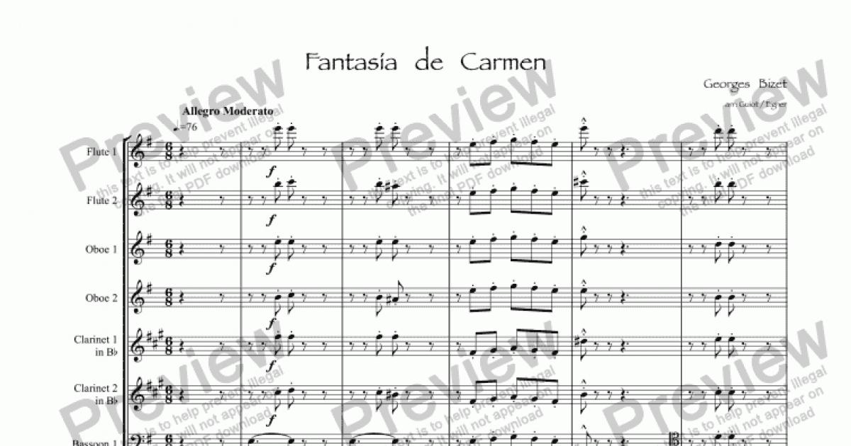 Bizet carmen fantasy trombone pdf
