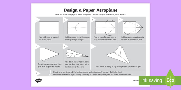 different paper aeroplane instructions ks2