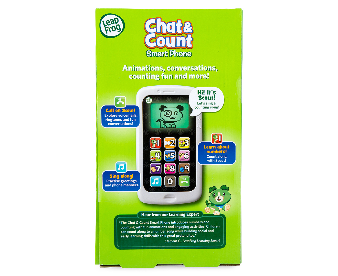 leapfrog chat and count phone instructions