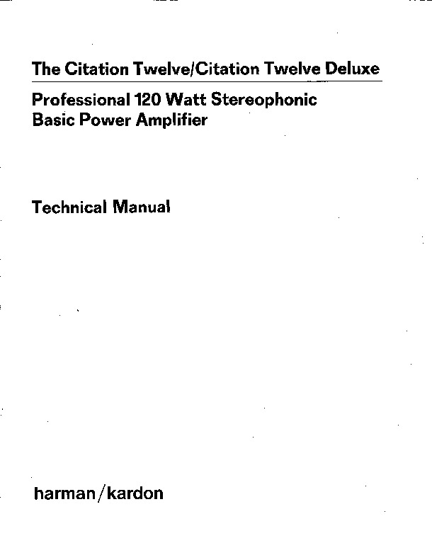 harman kardon citation 12 service manual