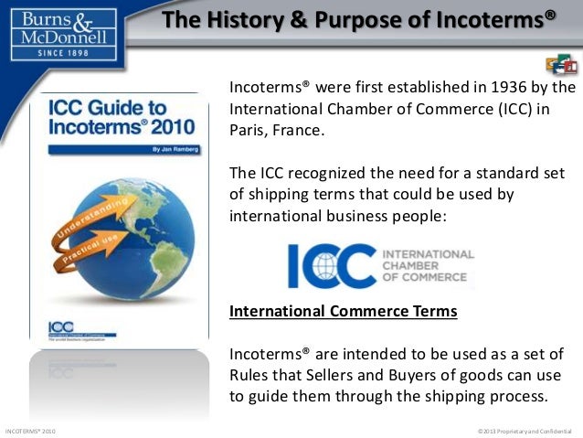 International chamber of commerce incoterms pdf