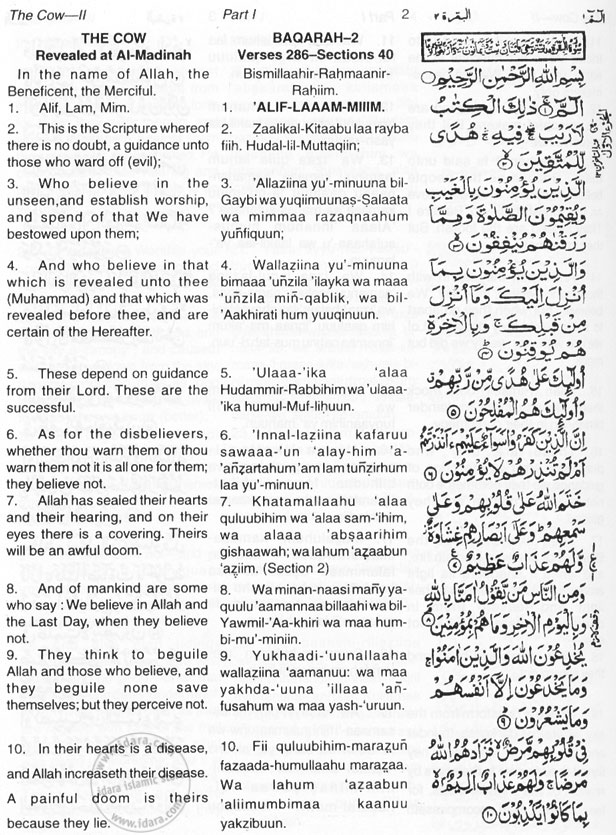 Quran recitation with english translation pdf