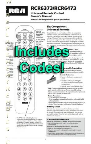 rca universal guide plus gemstar remote manual