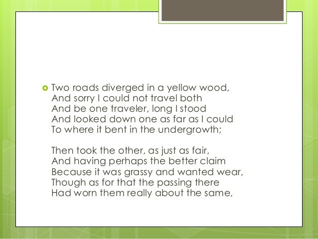 The road not taken annotated pdf
