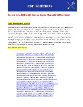 toyota echo repair manual pdf